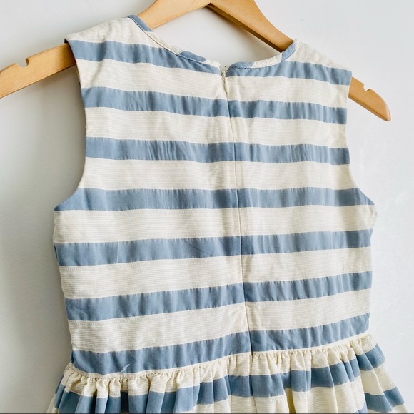 Mini Boden Textured Stripe Ruffle Dress - Picture 8 of 10